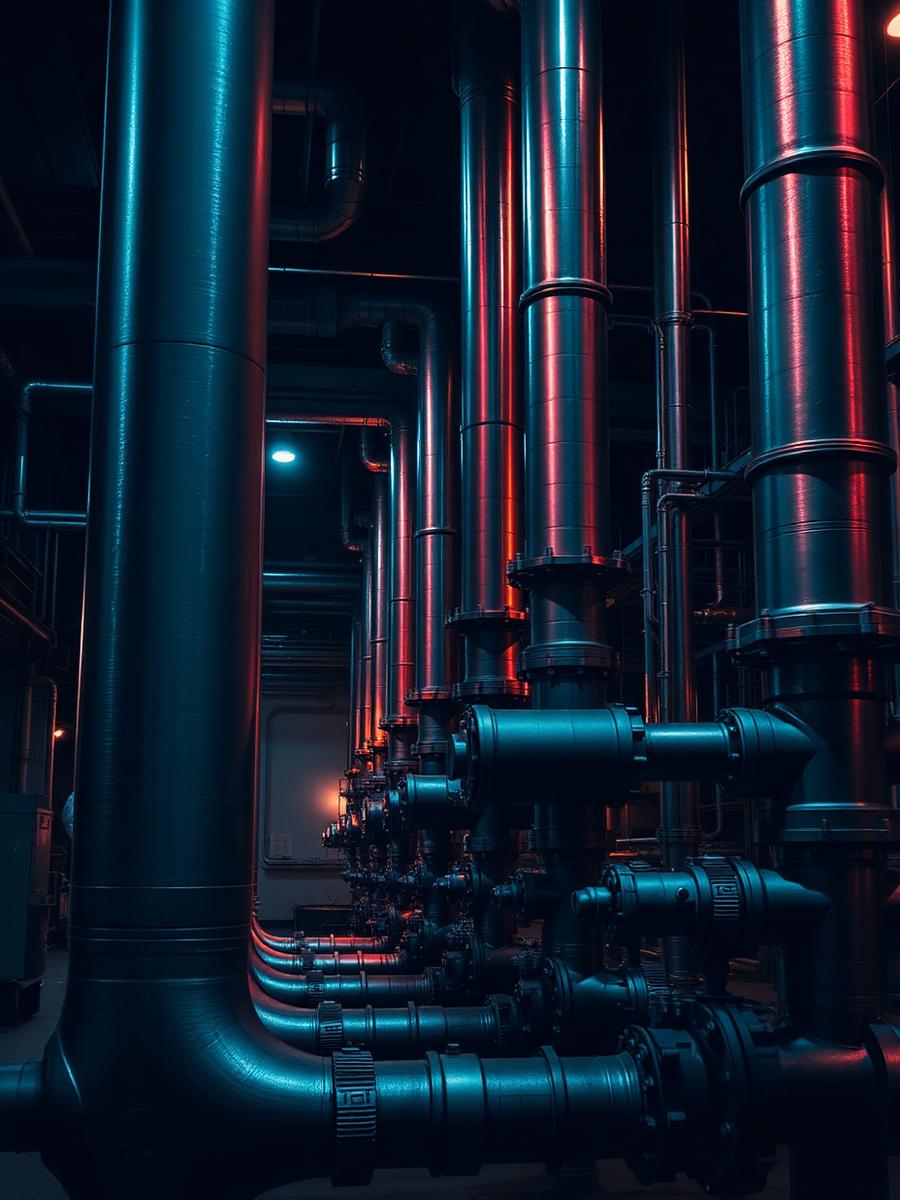 Industrial pipework and pressure valves